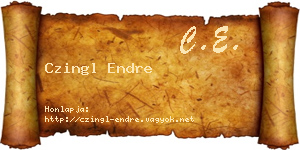 Czingl Endre névjegykártya